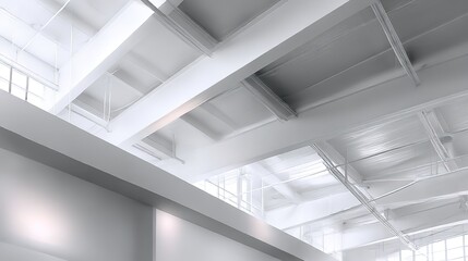 Fototapeta premium Abstract white industrial texture with simple geometric pattern, embodying minimalism and clean aesthetics. 