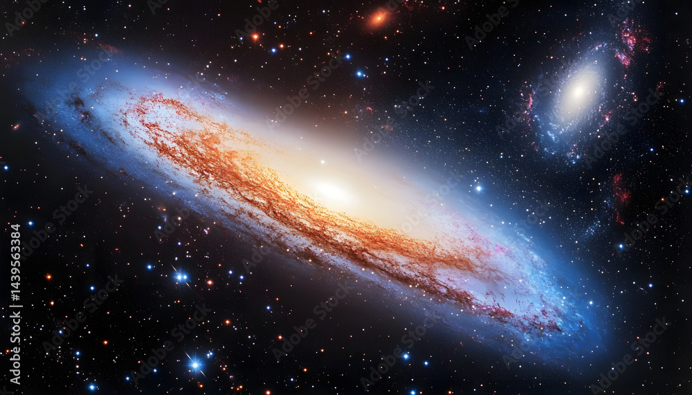 Canvas Prints background of colorful galaxy in the universe