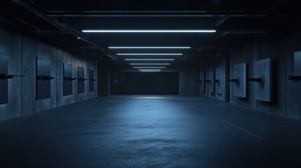 Fototapeta premium Dark interior hallway