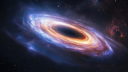 Obraz premium Black Hole in Space: Abstract Cosmic Nebula Art black hole space nebula galaxy cosmos astronomy dark