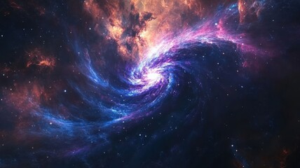 Vibrant Spiral Galaxy with Nebula and Stars galaxy spiral galaxy nebula stars space cosmos universe