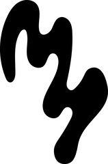 solid abstract cutout shape element