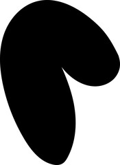 solid abstract cutout shape element