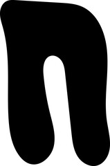 solid abstract cutout shape element