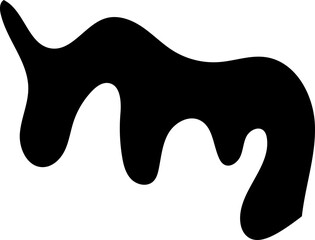 solid abstract cutout shape element