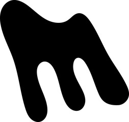 solid abstract cutout shape element