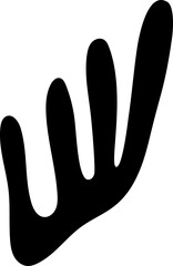 solid abstract cutout shape element