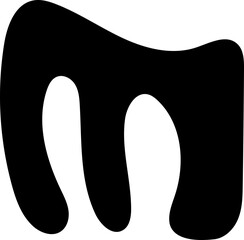 solid abstract cutout shape element