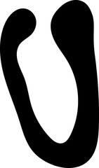 solid abstract cutout shape element