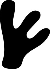 solid abstract cutout shape element