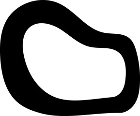 solid abstract cutout shape element