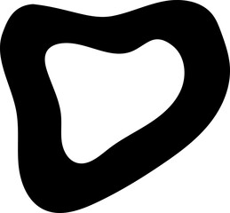 solid abstract cutout shape element
