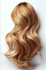 Obraz premium blond hair in line shape on white background isolated