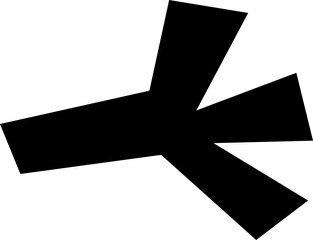 solid abstract cutout shape element