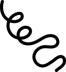 Obraz premium solid squiggle abstract line element