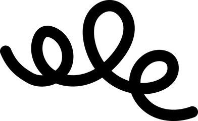 solid squiggle abstract line element