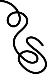 solid squiggle abstract line element