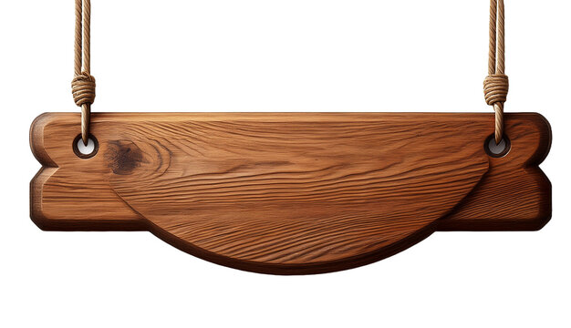 Rustic Wooden Sign with Rope Hangers