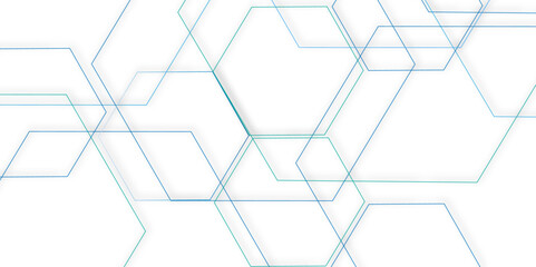 Abstract geometric technology out color line hexagon polygonal honeycomb luxury pattern vector background.