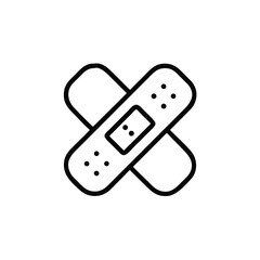 bandage plaster on white background for web and graphic design