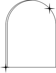 Minimalist Sparkle Monoline Shape Element