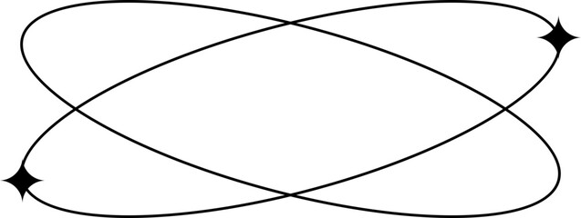 Minimalist Sparkle Monoline Shape Element