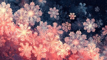Beautiful bunch of flowers illuminated by night sky with soft glow and pastel color palette