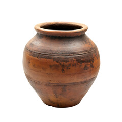 brown antique clay pot can