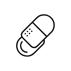 capsule pill on white background for web and graphic design