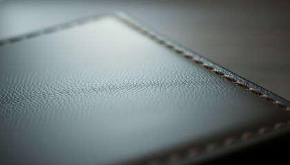 close up of a leather surface with stitching