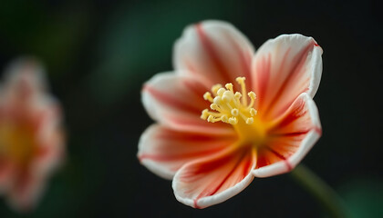 Fototapeta premium close up of a flower with a blurry background