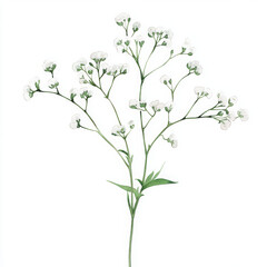 Naklejka premium Minimalist watercolor illustration exudes delicate charm and ethereal beauty