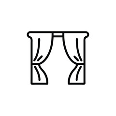 curtains on white background for web and graphic design