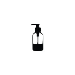 Hand Sanitizer silhouette on white background