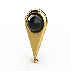 Gold marker with black sphere