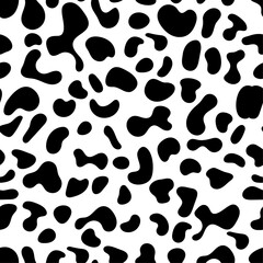 Black Leopard skin print pattern animal seamless for printing and more decorate.