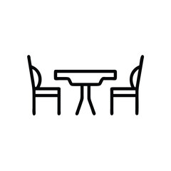dining table with chair on white background for web and graphic design