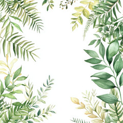 Obraz premium Painted illustration of fern feels fresh and natural