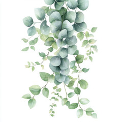 Realistic leaves illustration softly cascade down, creating calming nature