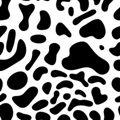 Black Leopard skin print pattern animal seamless for printing, cutting, home decorate and more.	