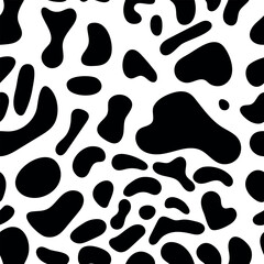 Black Leopard skin print pattern animal seamless for printing, cutting, home decorate and more.	