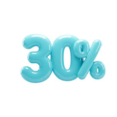 Stylized Light Blue 30 Percent Typography Discount Offer Sale Promotion Savings