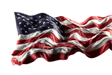 Majestic American Flag billowing proudly powerful symbol of freedom and patriotism