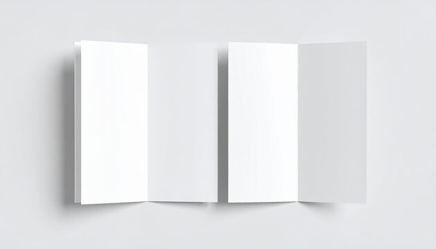 Blank White Z Fold Brochure Mockup Ready for Your Design Presentation