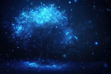 Naklejka premium Glowing digital tree