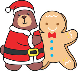 Illustration of cute bear icon.
Funny bear in daily activities elements.