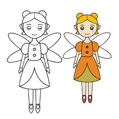 A fairy-doll is a delicate, magical figure with shimmering wings, sparkling clothes, and a graceful charm, embodying enchantment and whimsical beauty.