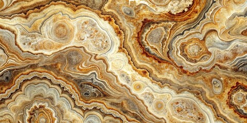 Intricate swirling patterns of earthy tones in a captivating natural stone texture