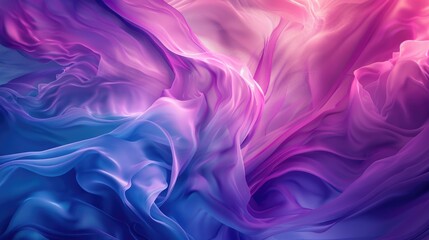 Obraz premium Abstract pink and blue smoke swirling in a fluid pattern. Background image of swirling wave with gradient puink and blue color flowing and floating in the air with cloud texture. Dreamy color. AIG51.
