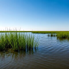 Obraz premium Bangweulu Wetlands’ Reflective Waters